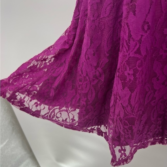 Red Camel Grape Square Neck Midi Lace Size M - Picture 6 of 11